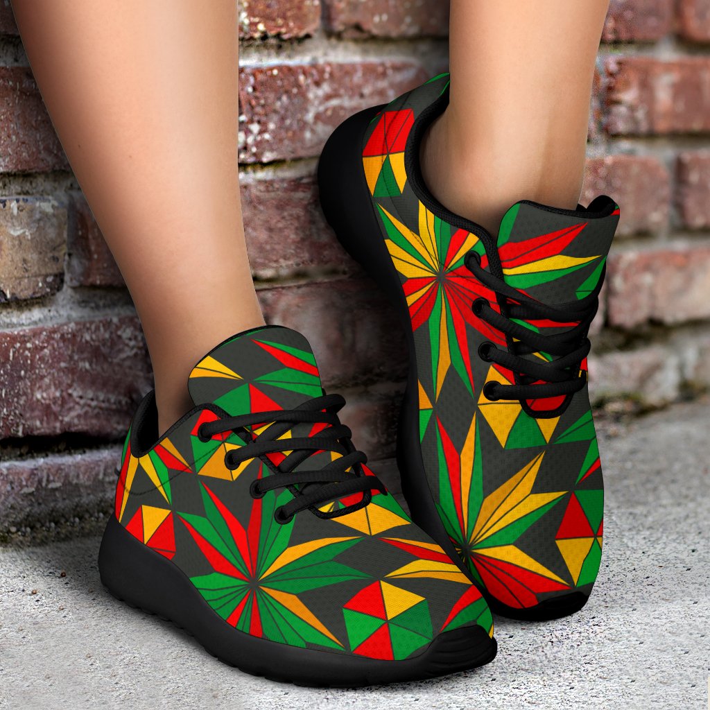 Abstract Geometric Reggae Pattern Print Sport Shoes GearFrost