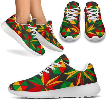 Abstract Geometric Reggae Pattern Print Sport Shoes GearFrost
