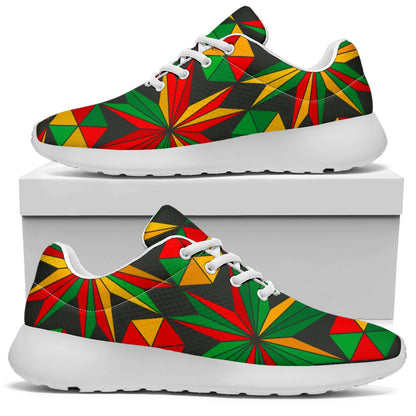 Abstract Geometric Reggae Pattern Print Sport Shoes GearFrost