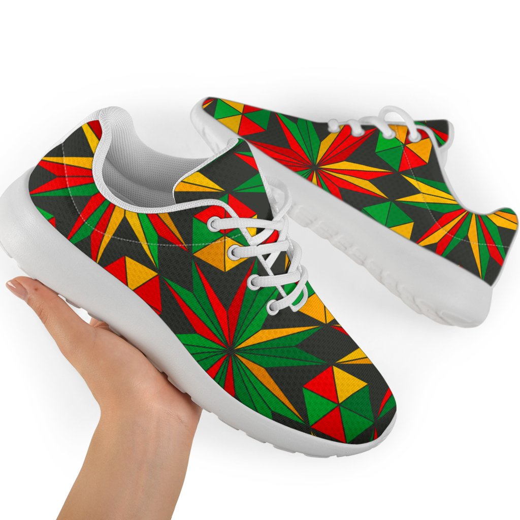 Abstract Geometric Reggae Pattern Print Sport Shoes GearFrost