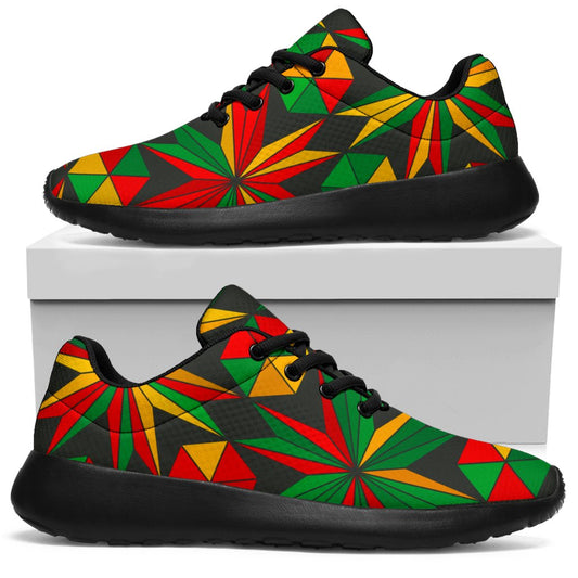 Abstract Geometric Reggae Pattern Print Sport Shoes GearFrost