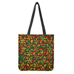 Abstract Geometric Reggae Pattern Print Tote Bag