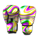 Abstract Holographic Liquid Trippy Print Boxing Gloves