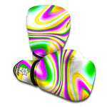 Abstract Holographic Liquid Trippy Print Boxing Gloves