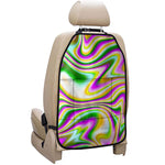 Abstract Holographic Liquid Trippy Print Car Seat Organizers