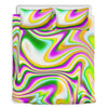 Abstract Holographic Liquid Trippy Print Duvet Cover Bedding Set