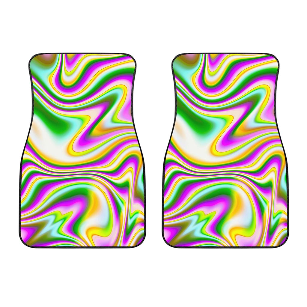 Abstract Holographic Liquid Trippy Print Front Car Floor Mats