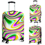 Abstract Holographic Liquid Trippy Print Luggage Cover GearFrost