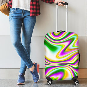 Abstract Holographic Liquid Trippy Print Luggage Cover GearFrost