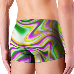 Abstract Holographic Liquid Trippy Print Men's Boxer Briefs