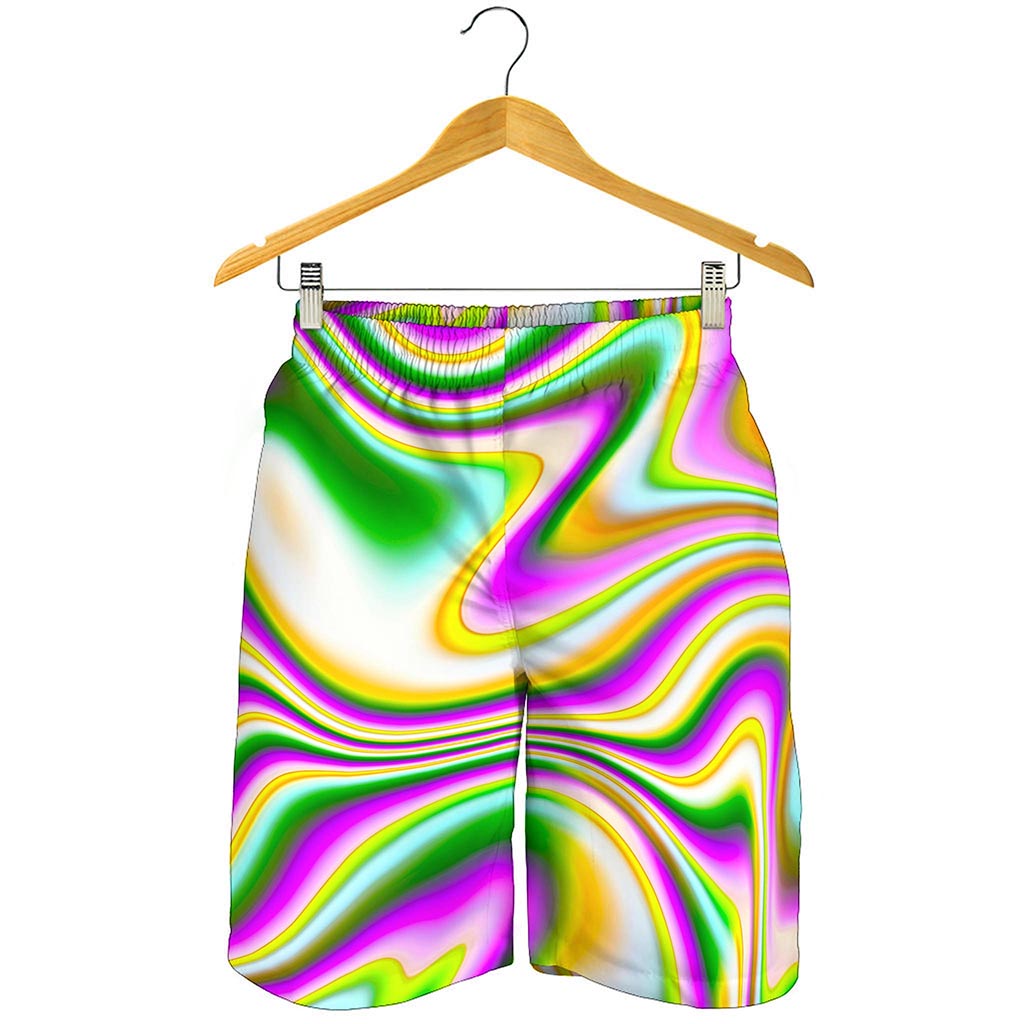 Abstract Holographic Liquid Trippy Print Men's Shorts
