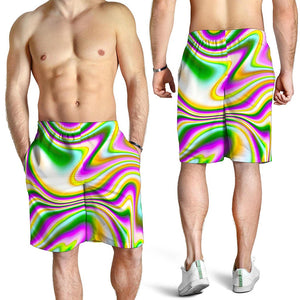 Abstract Holographic Liquid Trippy Print Men's Shorts