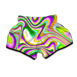 Abstract Holographic Liquid Trippy Print Muay Thai Boxing Shorts