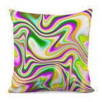 Abstract Holographic Liquid Trippy Print Pillow Cover