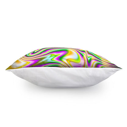 Abstract Holographic Liquid Trippy Print Pillow Cover