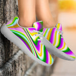 Abstract Holographic Liquid Trippy Print Sport Shoes GearFrost