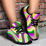 Abstract Holographic Liquid Trippy Print Sport Shoes GearFrost