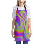 Abstract Holographic Trippy Print Apron