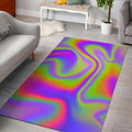 Abstract Holographic Trippy Print Floor Mat
