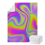 Abstract Holographic Trippy Print Blanket