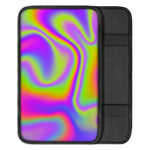 Abstract Holographic Trippy Print Car Center Console Cover