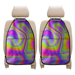 Abstract Holographic Trippy Print Car Seat Organizers