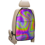 Abstract Holographic Trippy Print Car Seat Organizers