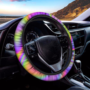 Abstract Holographic Trippy Print Car Steering Wheel Cover