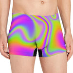 Abstract Holographic Trippy Print Men's Boxer Briefs