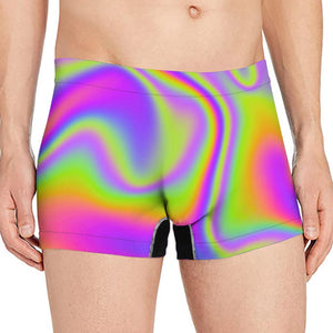 Abstract Holographic Trippy Print Men's Boxer Briefs