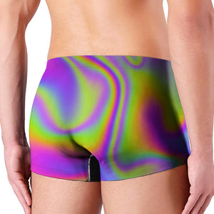 Abstract Holographic Trippy Print Men's Boxer Briefs