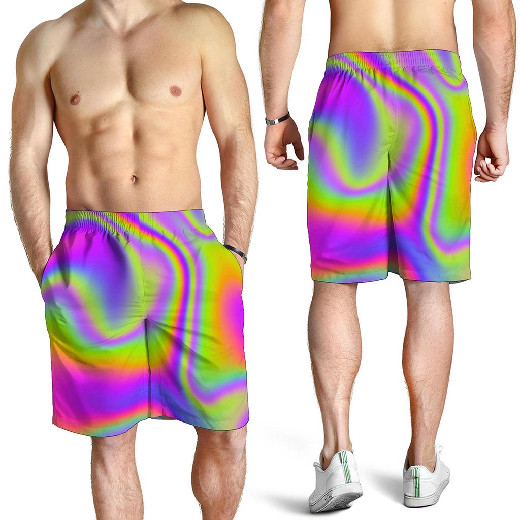 Abstract Holographic Trippy Print Men's Shorts