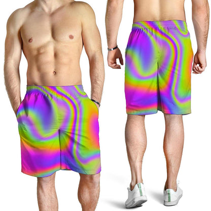 Abstract Holographic Trippy Print Men's Shorts