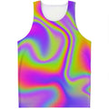 Abstract Holographic Trippy Print Men's Tank Top