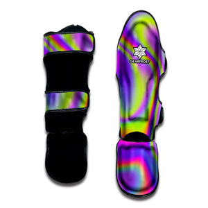 Abstract Holographic Trippy Print Muay Thai Shin Guard