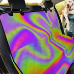 Abstract Holographic Trippy Print Pet Car Back Seat Cover