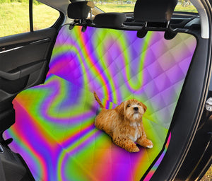 Abstract Holographic Trippy Print Pet Car Back Seat Cover