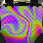 Abstract Holographic Trippy Print Pet Car Back Seat Cover