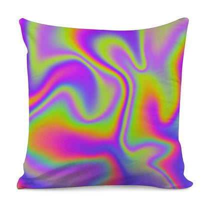Abstract Holographic Trippy Print Pillow Cover