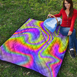 Abstract Holographic Trippy Print Quilt
