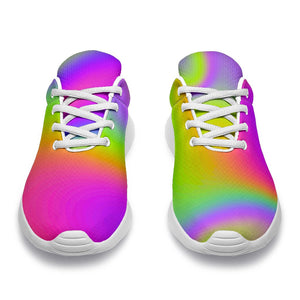 Abstract Holographic Trippy Print Sport Shoes GearFrost