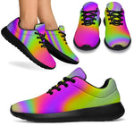 Abstract Holographic Trippy Print Sport Shoes GearFrost