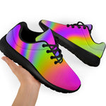 Abstract Holographic Trippy Print Sport Shoes GearFrost