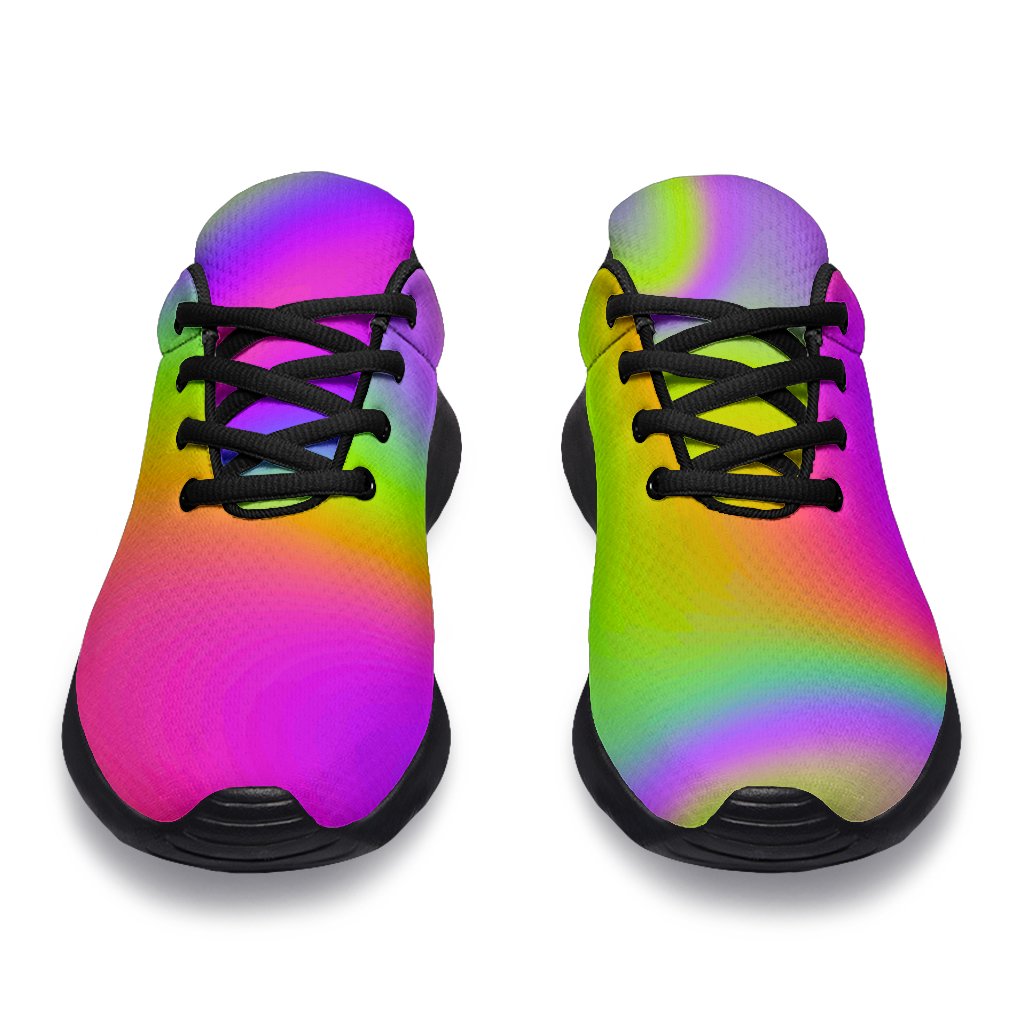 Abstract Holographic Trippy Print Sport Shoes GearFrost