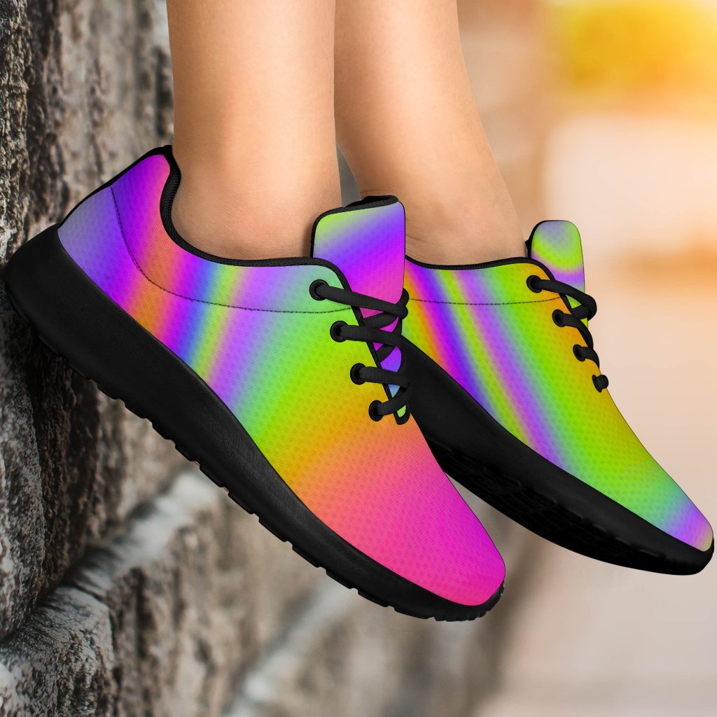 Abstract Holographic Trippy Print Sport Shoes GearFrost