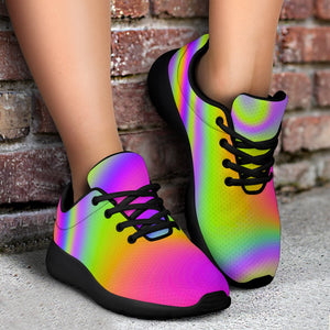 Abstract Holographic Trippy Print Sport Shoes GearFrost