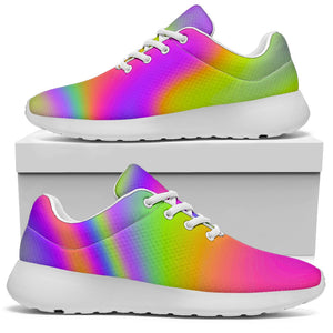 Abstract Holographic Trippy Print Sport Shoes GearFrost