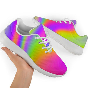 Abstract Holographic Trippy Print Sport Shoes GearFrost