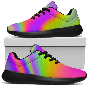 Abstract Holographic Trippy Print Sport Shoes GearFrost