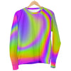 Abstract Holographic Trippy Print Women's Crewneck Sweatshirt GearFrost